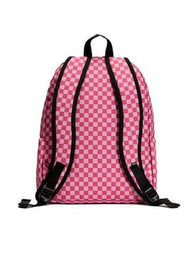 Mochila Unisex Vans Old Skool Check Cuadros Rosas