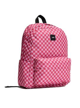 Mochila Unisex Vans Old Skool Check Cuadros Rosas