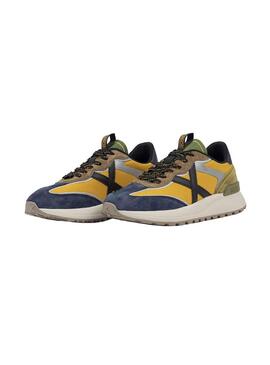 Zapatilla Munich Hombre Dynamix 07 Azul Mostaza