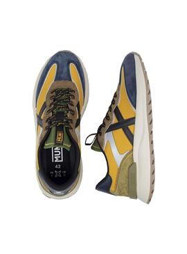 Zapatilla Munich Hombre Dynamix 07 Azul Mostaza