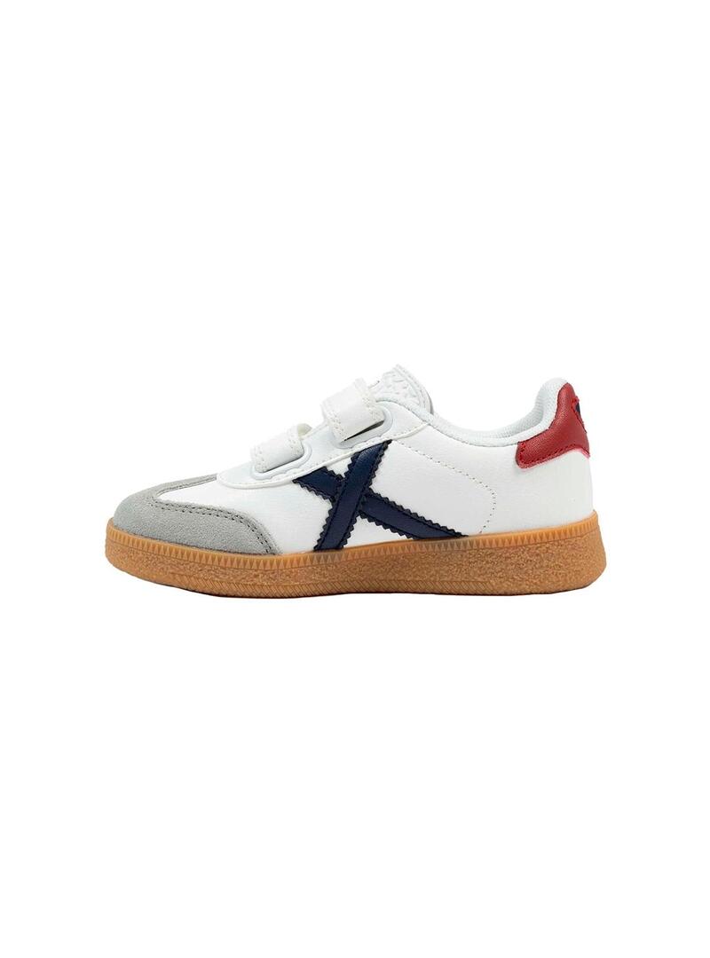 Zapatilla Niño/a Munich Mini Barru Blanca Marino