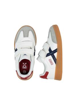 Zapatilla Niño/a Munich Mini Barru Blanca Marino