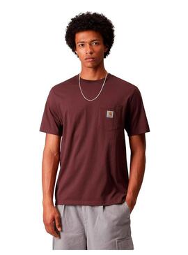 Camiseta Hombre Carhartt WIP Pocket Granate