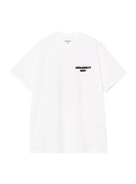 Camiseta Hombre Carhartt WIP Wiptopia Blanca Negra