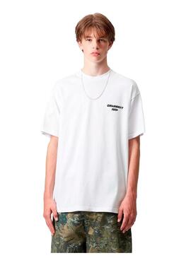 Camiseta Hombre Carhartt WIP Wiptopia Blanca Negra