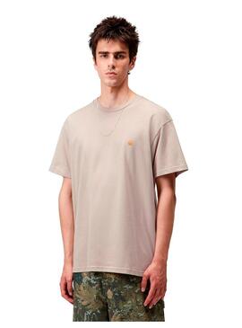 Camiseta Hombre Carhartt WIP Chase Beige Oscuro