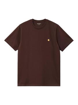 Camiseta Hombre Carhartt WIP Chase Marron