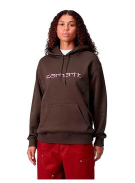 Sudadera Mujer Carhartt WIP Hooded Marron Rosa