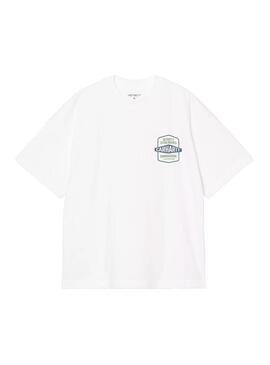 Camiseta Hombre Carhartt WIP Networks Blanca Azul