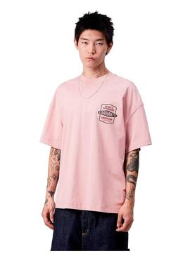Camiseta Hombre Carhartt WIP Networks Rosa