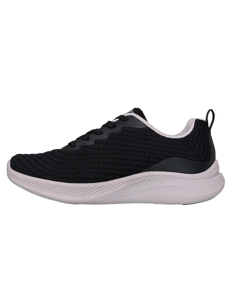 Zapatilla Mujer Skechers Bobs Moda Negro/Blanco