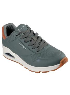 Zapatilla Hombre Skechers Uno Suite Verde