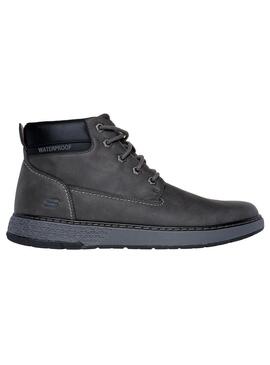 Bota Hombre Skechers Garlan Deno Gris Oscuro