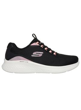 Zapatilla Mujer Skechers Skech-Lite Negro Rosa