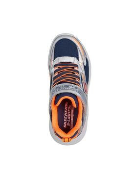 Zapatilla Niño Skechers Me Plata Naranja Marino