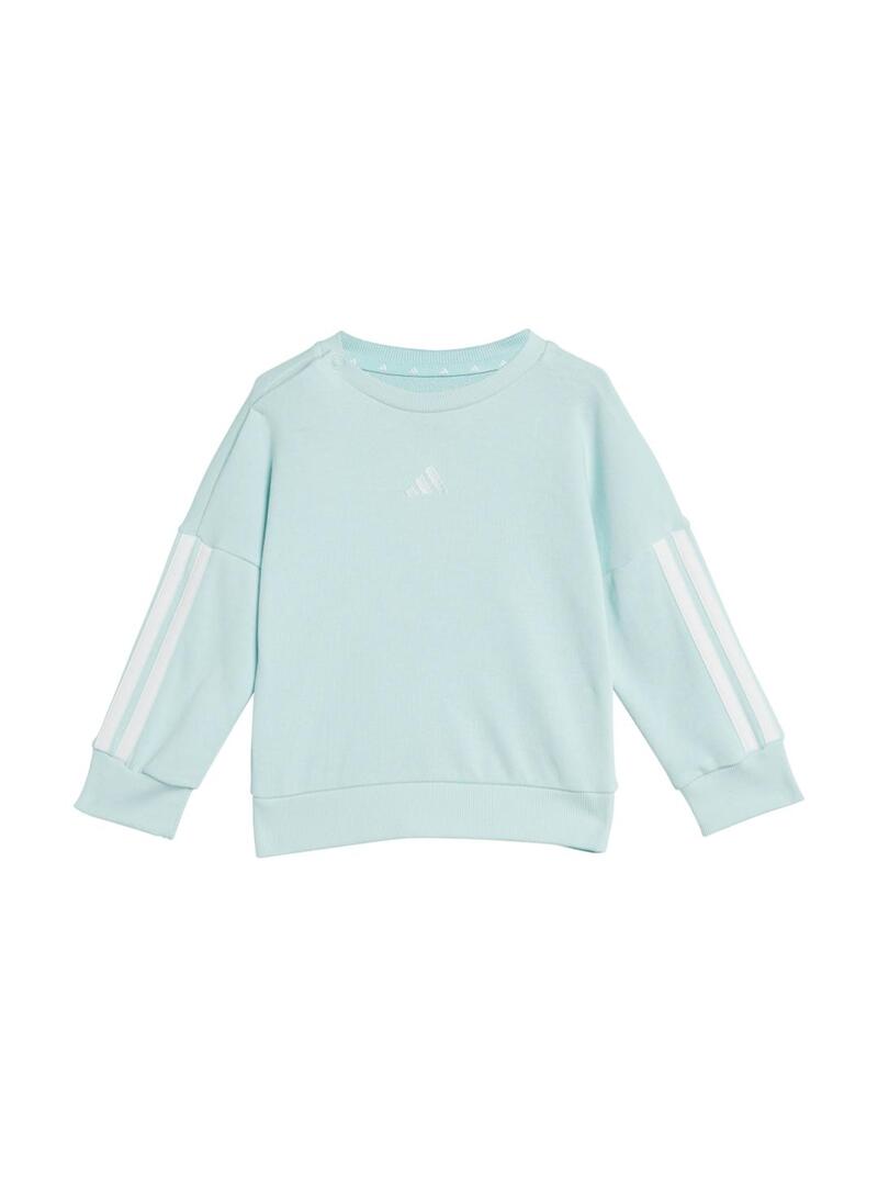 Chandal Niño adidas 3S Ft Jog Celeste