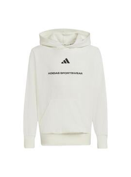 Sudadera Niño adidas B Fl Hd Blanca