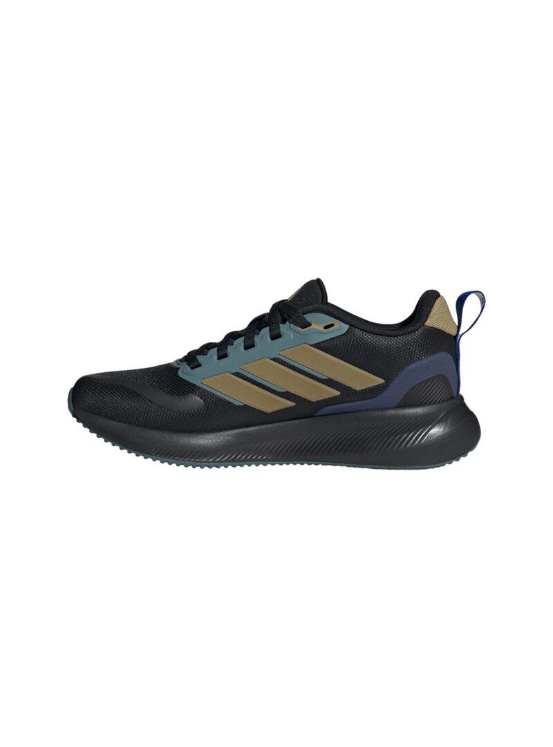 Zapatillas Niño adidas Runfalcon 5 J Negra Caqui