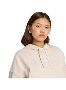 Sudadera Mujer adidas Hol Fl Hd Beige