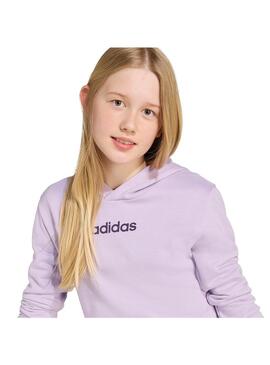 Sudadera Niña adidas J Lin Fl Morada