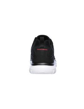 Zapatilla Hombre Skechers Track-SCLO Negro/Rojo