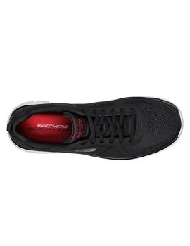 Zapatilla Hombre Skechers Track-SCLO Negro/Rojo