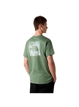 Camiseta Hombre The North Face Box Nse Verde