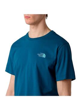 Camiseta Hombre The North Face Vertical Azul