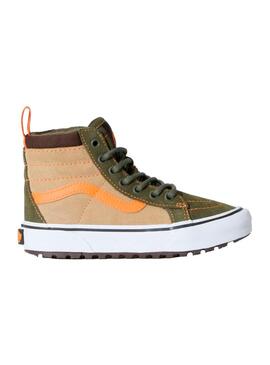 Zapatilla Niño Vans Sk8-Hi MTE Verde Naranja