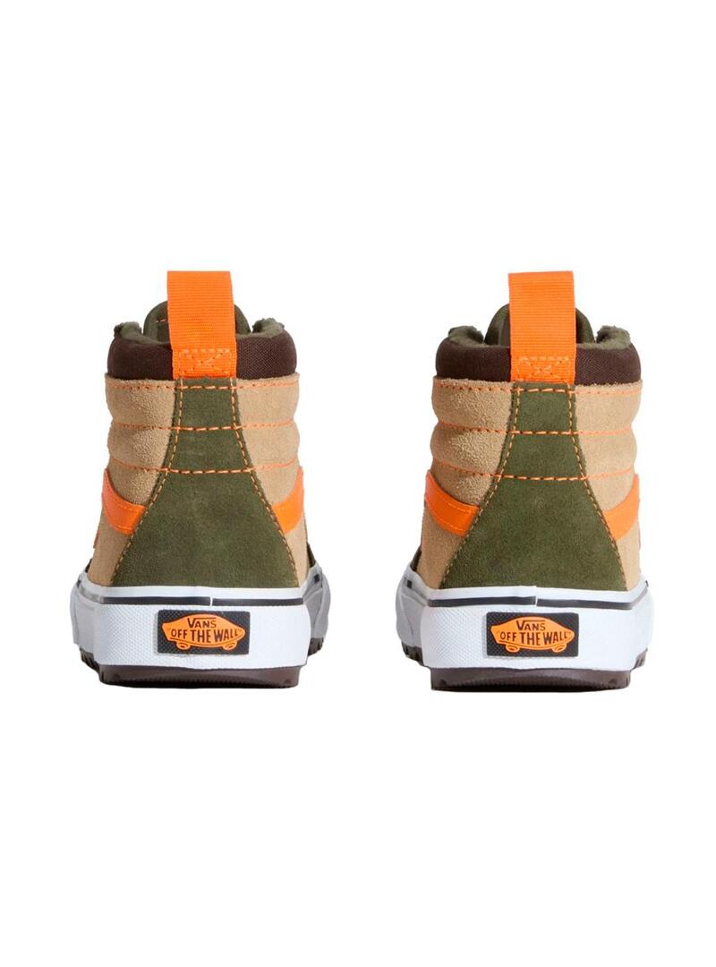 Zapatilla Niño Vans Sk8-Hi MTE Verde Naranja