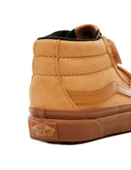 Zapatilla Junior Vans Sk8-Mid V Mte Marrón