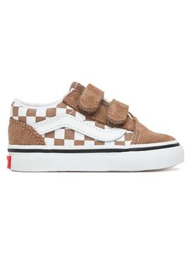 Zapatilla Niño/a Vans Old Skool V Cuadros Marrón