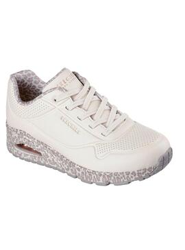 Zapatilla Mujer Skchers Uno Beige