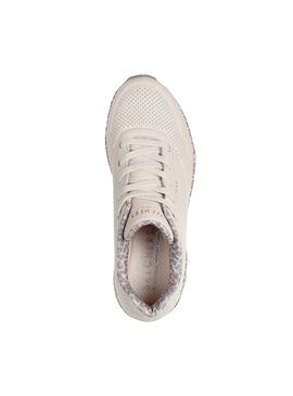 Zapatilla Mujer Skchers Uno Beige