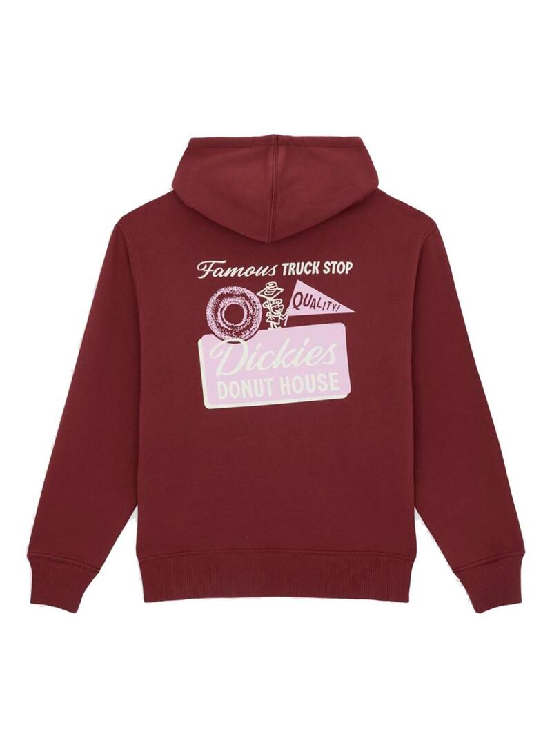 Sudadera Hombre Dickies Donut Granate