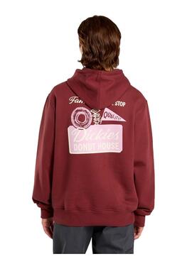 Sudadera Hombre Dickies Donut Granate