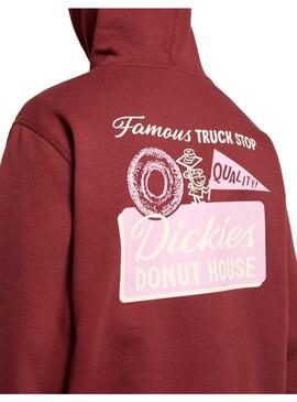 Sudadera Hombre Dickies Donut Granate