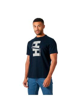 Camiseta Hombre Helly Hansen Core Graphic Marino