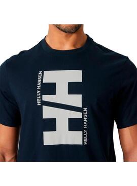 Camiseta Hombre Helly Hansen Core Graphic Marino