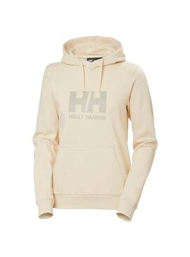 Sudadera Mujer Helly Hansen Logo Crema