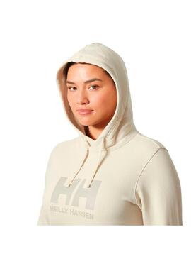 Sudadera Mujer Helly Hansen Logo Crema