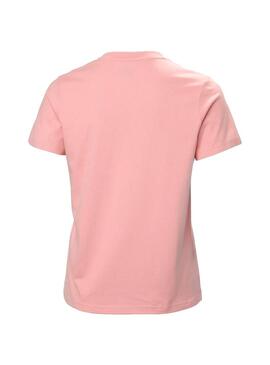 Camiseta Mujer Helly Hansen Logo Rosa