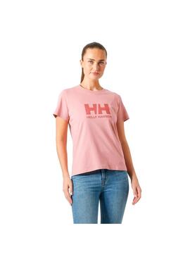 Camiseta Mujer Helly Hansen Logo Rosa