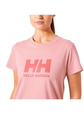 Camiseta Mujer Helly Hansen Logo Rosa