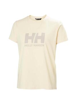 Camiseta Mujer Helly Hansen Logo Crema