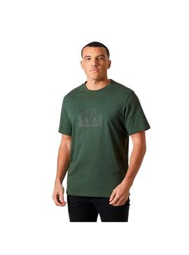 Camiseta Hombre Helly Hansen Box T 2.0 Verde