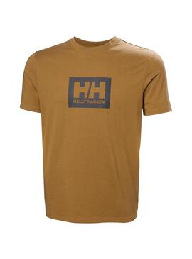 Camiseta Hombre Helly Hansen Box T 2.0 Marrón