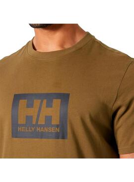 Camiseta Hombre Helly Hansen Box T 2.0 Marrón