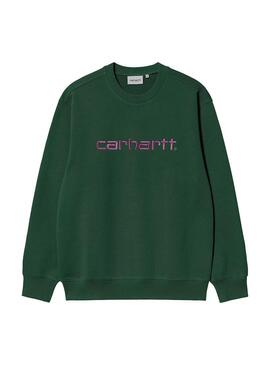 Sudadera Hombre Carhartt WIP Sweat Verde Rosa