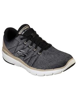 Zapatilla Skerchers Flex Advant 3.0 Negra Hombre